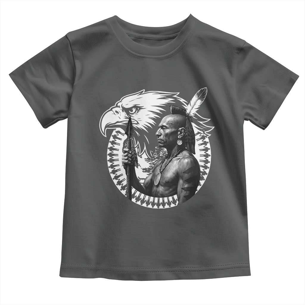 Mohawk Warrior Tribe Toddler T Shirt Native American Haudenosaunee Pride Vintage Eagle - Wonder Print Shop