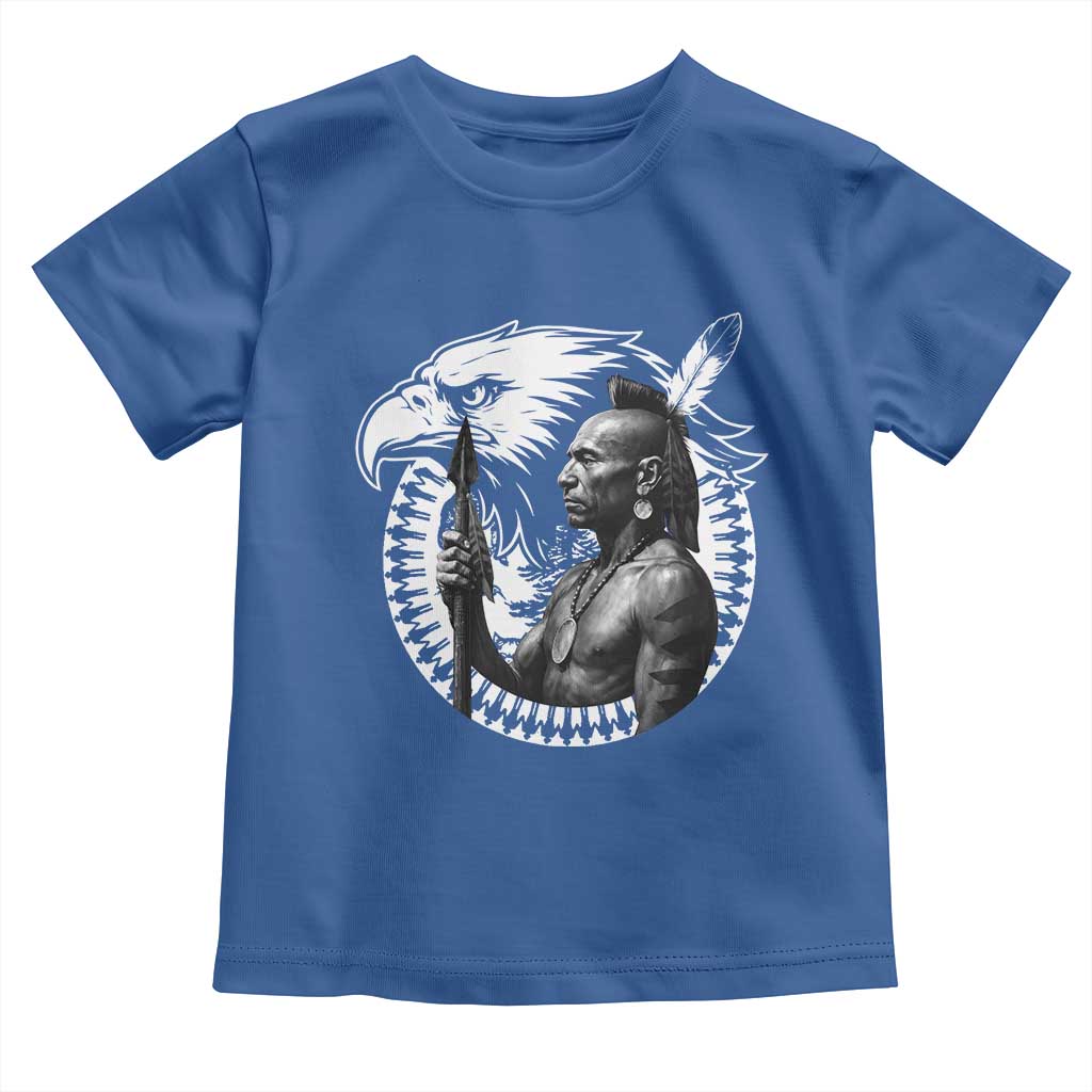 Mohawk Warrior Tribe Toddler T Shirt Native American Haudenosaunee Pride Vintage Eagle - Wonder Print Shop
