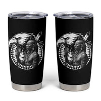 Mohawk Warrior Tribe Tumbler Cup Native American Haudenosaunee Pride Vintage Eagle - Wonder Print Shop