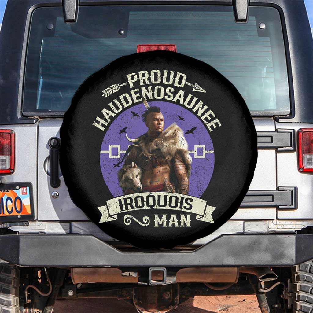 Proud Haudenosaunee Iroquois Man Spare Tire Cover Mohawk Tribe Native American - Wonder Print Shop