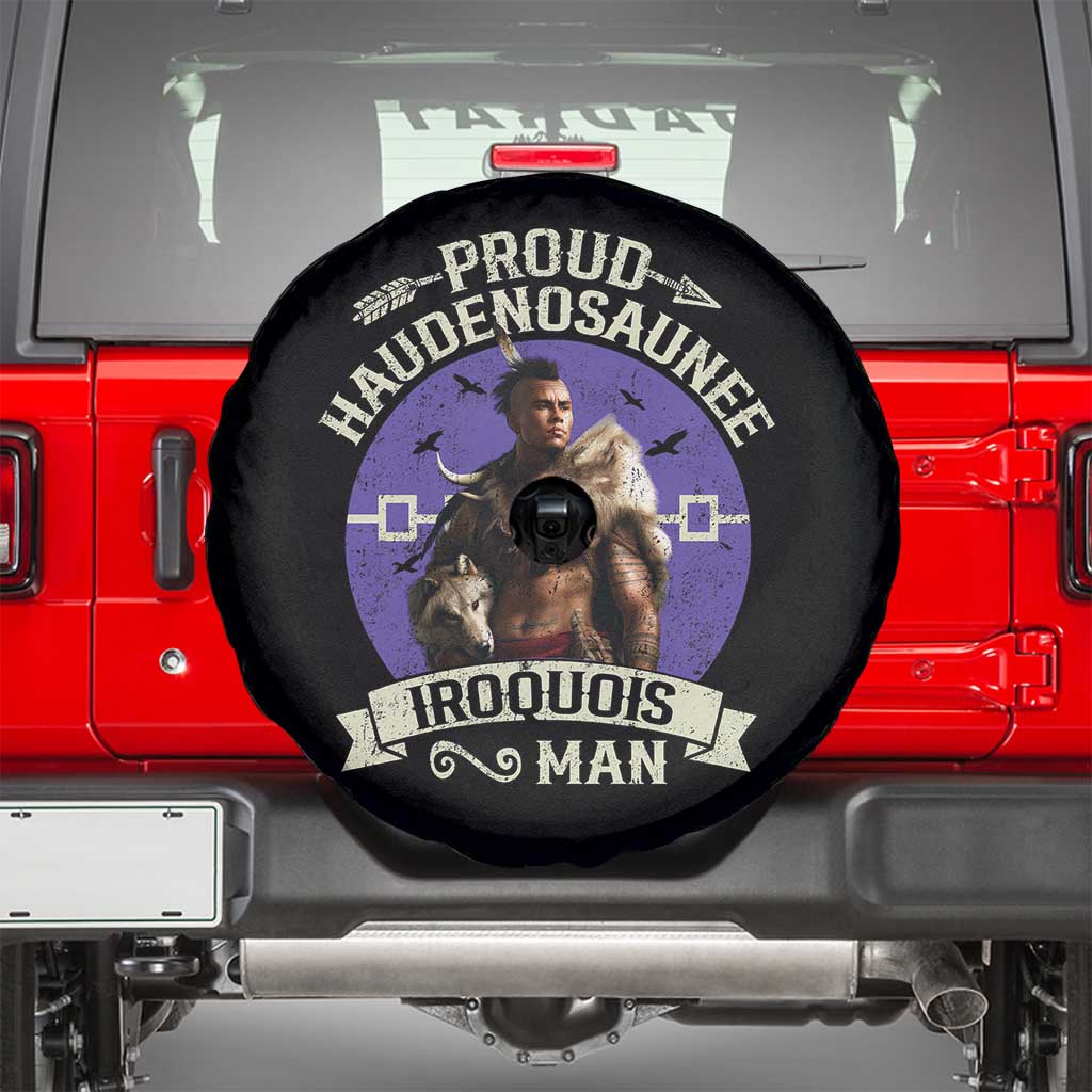 Proud Haudenosaunee Iroquois Man Spare Tire Cover Mohawk Tribe Native American - Wonder Print Shop