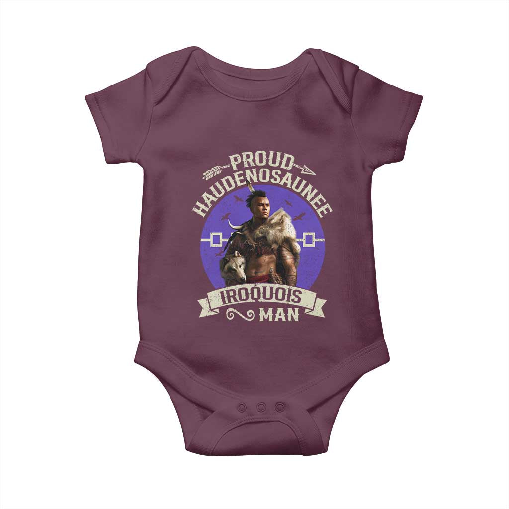 Proud Haudenosaunee Iroquois Man Baby Onesie Mohawk Tribe Native American - Wonder Print Shop