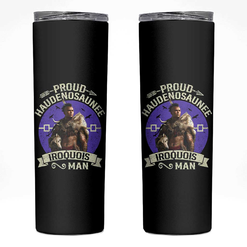 Proud Haudenosaunee Iroquois Man Skinny Tumbler Mohawk Tribe Native American - Wonder Print Shop