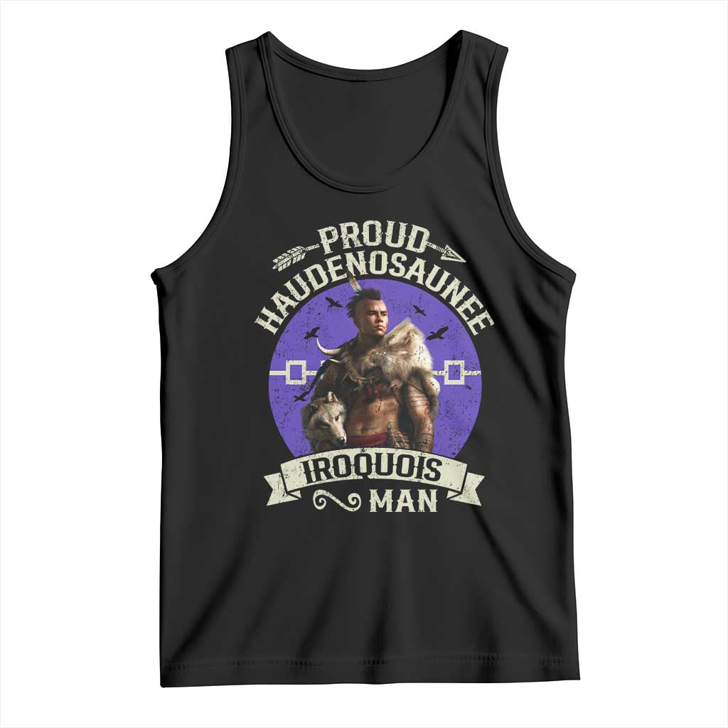 Proud Haudenosaunee Iroquois Man Tank Top Mohawk Tribe Native American - Wonder Print Shop