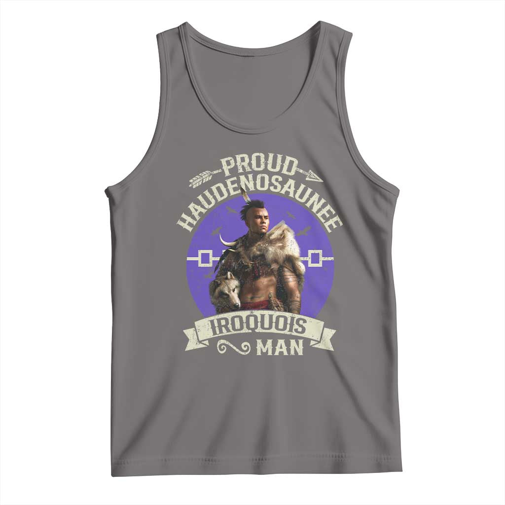 Proud Haudenosaunee Iroquois Man Tank Top Mohawk Tribe Native American - Wonder Print Shop