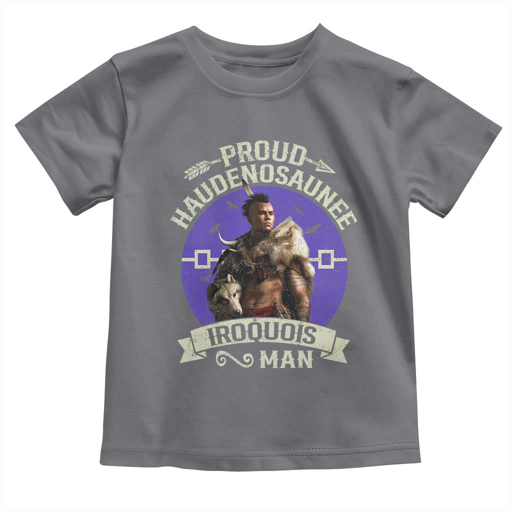 Proud Haudenosaunee Iroquois Man Toddler T Shirt Mohawk Tribe Native American - Wonder Print Shop