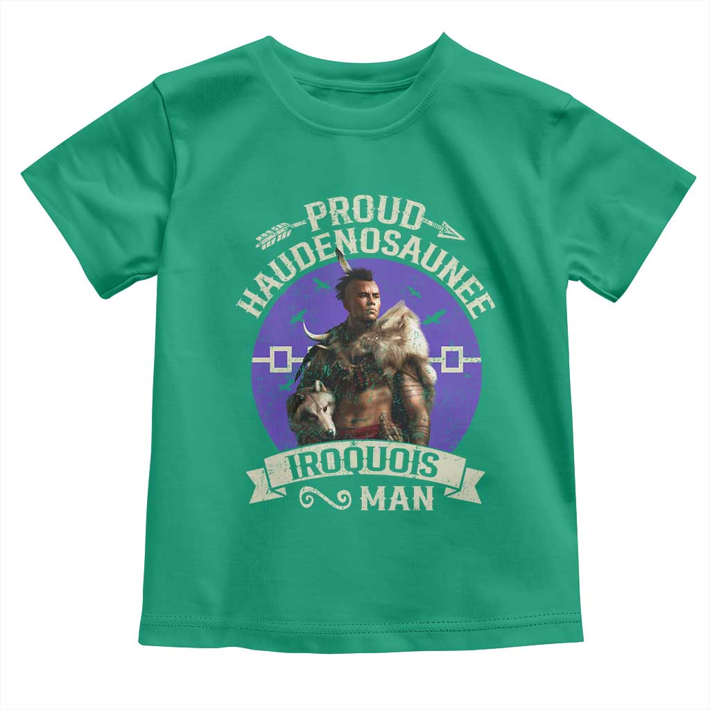Proud Haudenosaunee Iroquois Man Toddler T Shirt Mohawk Tribe Native American - Wonder Print Shop