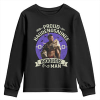 Proud Haudenosaunee Iroquois Man Youth Sweatshirt Mohawk Tribe Native American - Wonder Print Shop