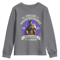 Proud Haudenosaunee Iroquois Man Youth Sweatshirt Mohawk Tribe Native American - Wonder Print Shop