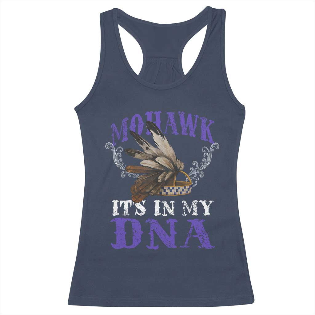 Mohawk It's In My DNA Racerback Tank Top Native American Pride Mohawk Gustoweh - Wonder Print Shop