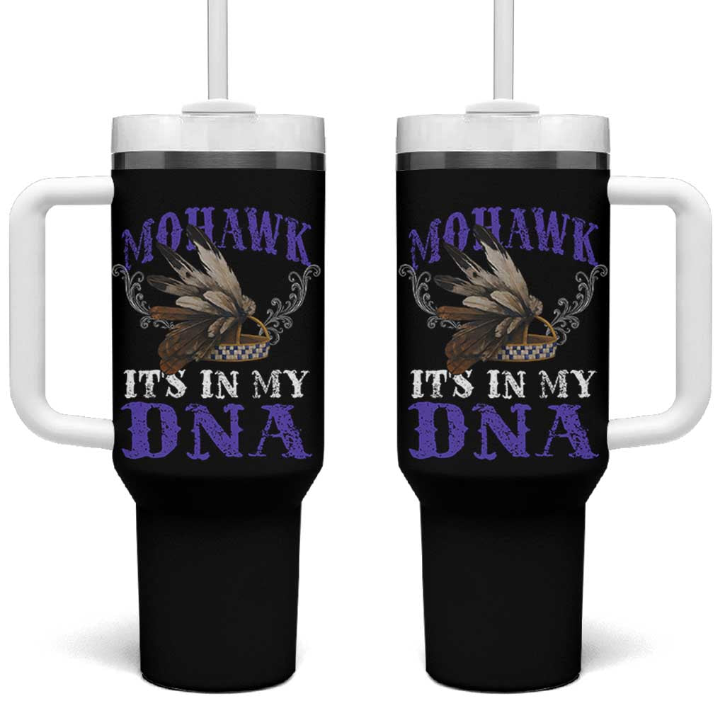 Mohawk It's In My DNA Tumbler With Handle Native American Pride Mohawk Gustoweh - Wonder Print Shop