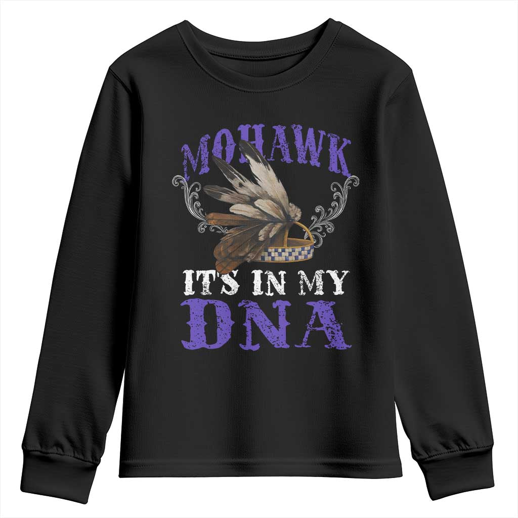 Mohawk It's In My DNA Youth Sweatshirt Native American Pride Mohawk Gustoweh - Wonder Print Shop