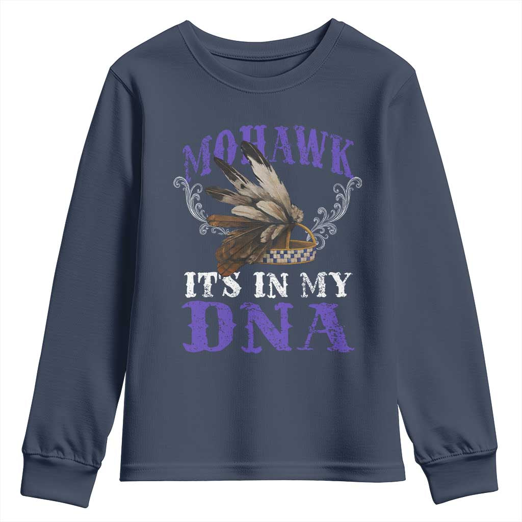 Mohawk It's In My DNA Youth Sweatshirt Native American Pride Mohawk Gustoweh - Wonder Print Shop