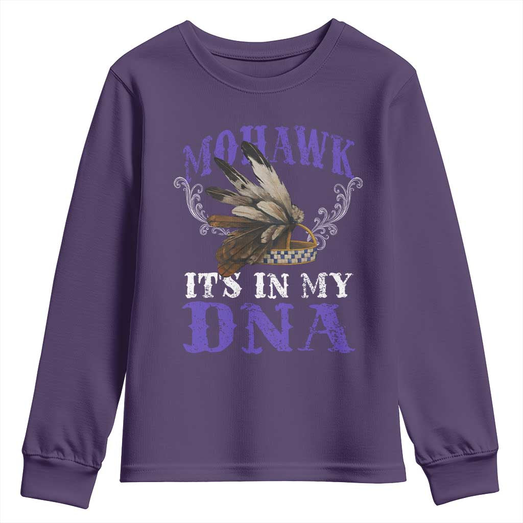 Mohawk It's In My DNA Youth Sweatshirt Native American Pride Mohawk Gustoweh - Wonder Print Shop