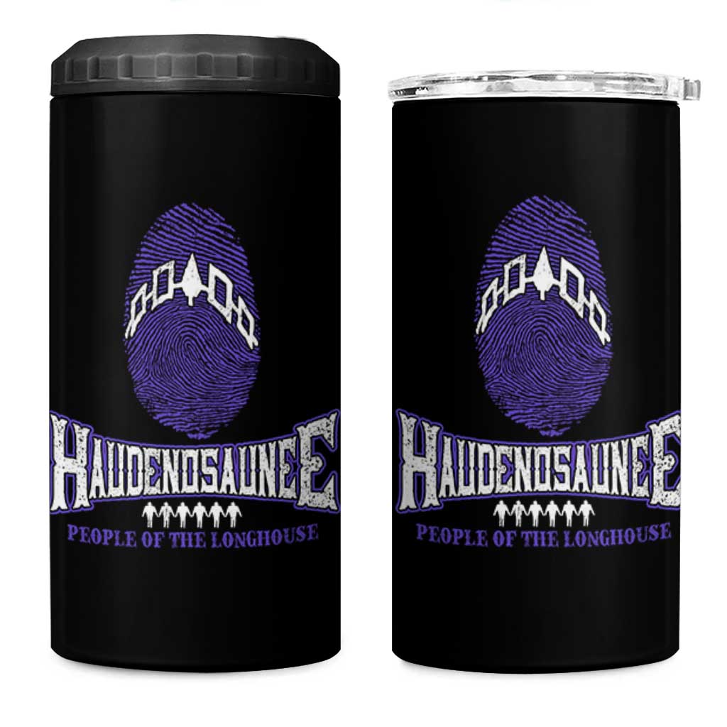 Proud Haudenosaunee Native American 4 in 1 Can Cooler Tumbler Iroquois People Of The Longhouse - Wonder Print Shop