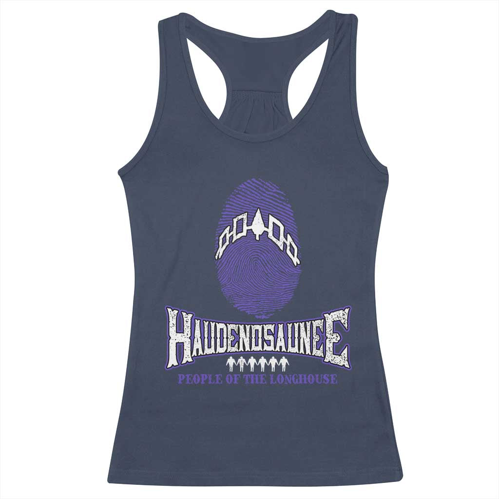 Proud Haudenosaunee Native American Racerback Tank Top Iroquois People Of The Longhouse - Wonder Print Shop