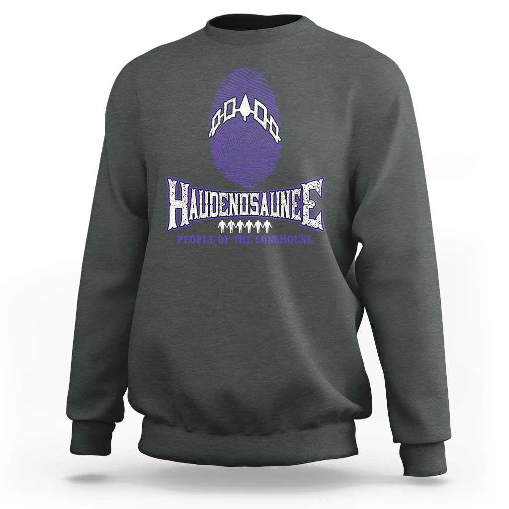 Proud Haudenosaunee Native American Sweatshirt Iroquois People Of The Longhouse - Wonder Print Shop