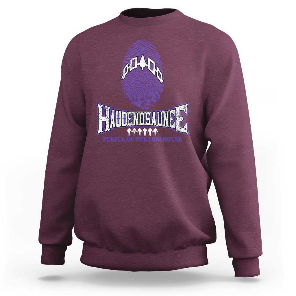 Proud Haudenosaunee Native American Sweatshirt Iroquois People Of The Longhouse - Wonder Print Shop