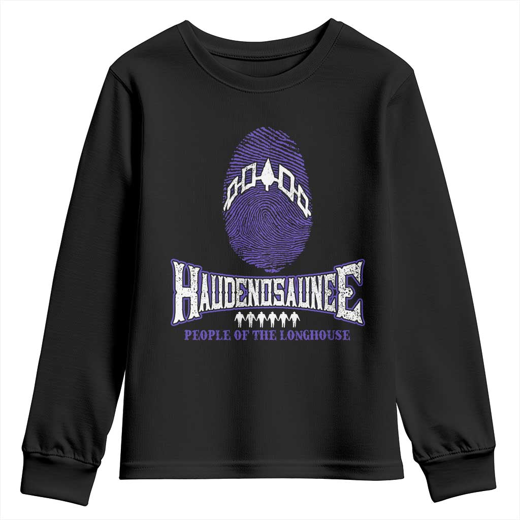 Proud Haudenosaunee Native American Youth Sweatshirt Iroquois People Of The Longhouse - Wonder Print Shop