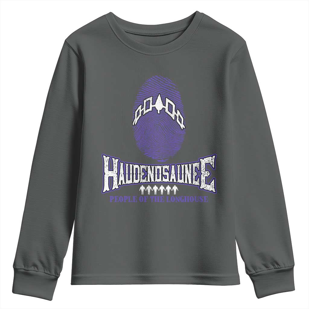 Proud Haudenosaunee Native American Youth Sweatshirt Iroquois People Of The Longhouse - Wonder Print Shop