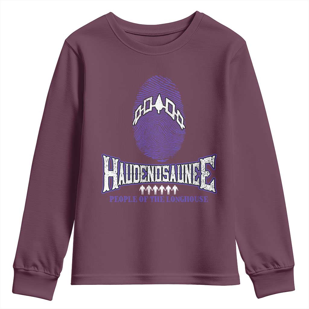 Proud Haudenosaunee Native American Youth Sweatshirt Iroquois People Of The Longhouse - Wonder Print Shop