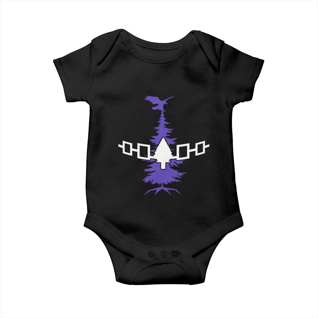 Iroquois Flag Haudenosaunee Iroquoian Native American Tribe Tree of Life Baby Onesie - Wonder Print Shop