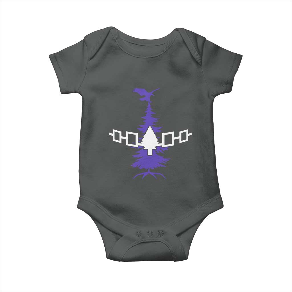 Iroquois Flag Haudenosaunee Iroquoian Native American Tribe Tree of Life Baby Onesie - Wonder Print Shop