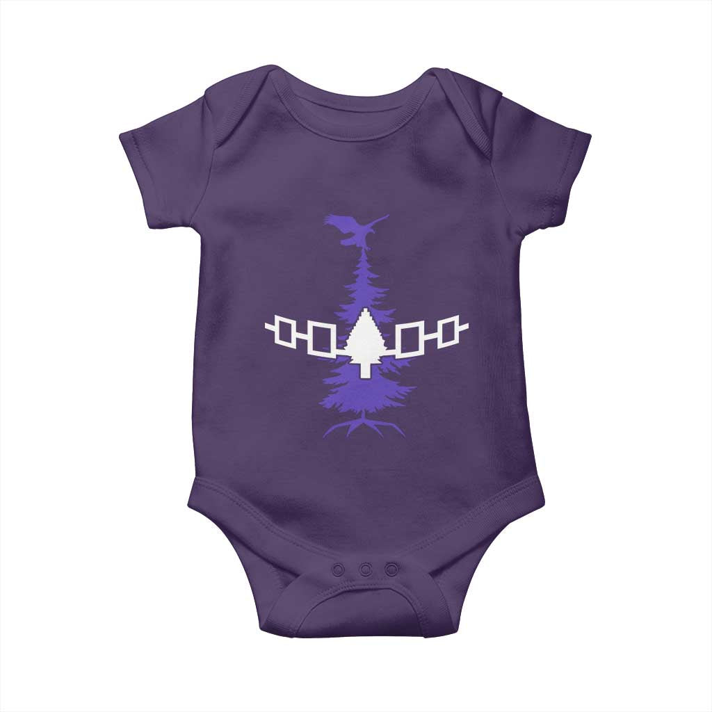 Iroquois Flag Haudenosaunee Iroquoian Native American Tribe Tree of Life Baby Onesie - Wonder Print Shop