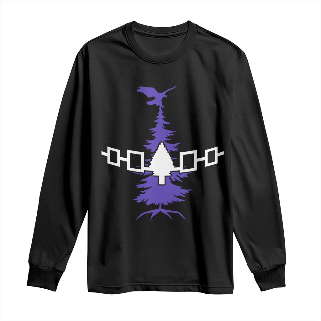 Iroquois Flag Haudenosaunee Iroquoian Native American Tribe Tree of Life Long Sleeve Shirt - Wonder Print Shop