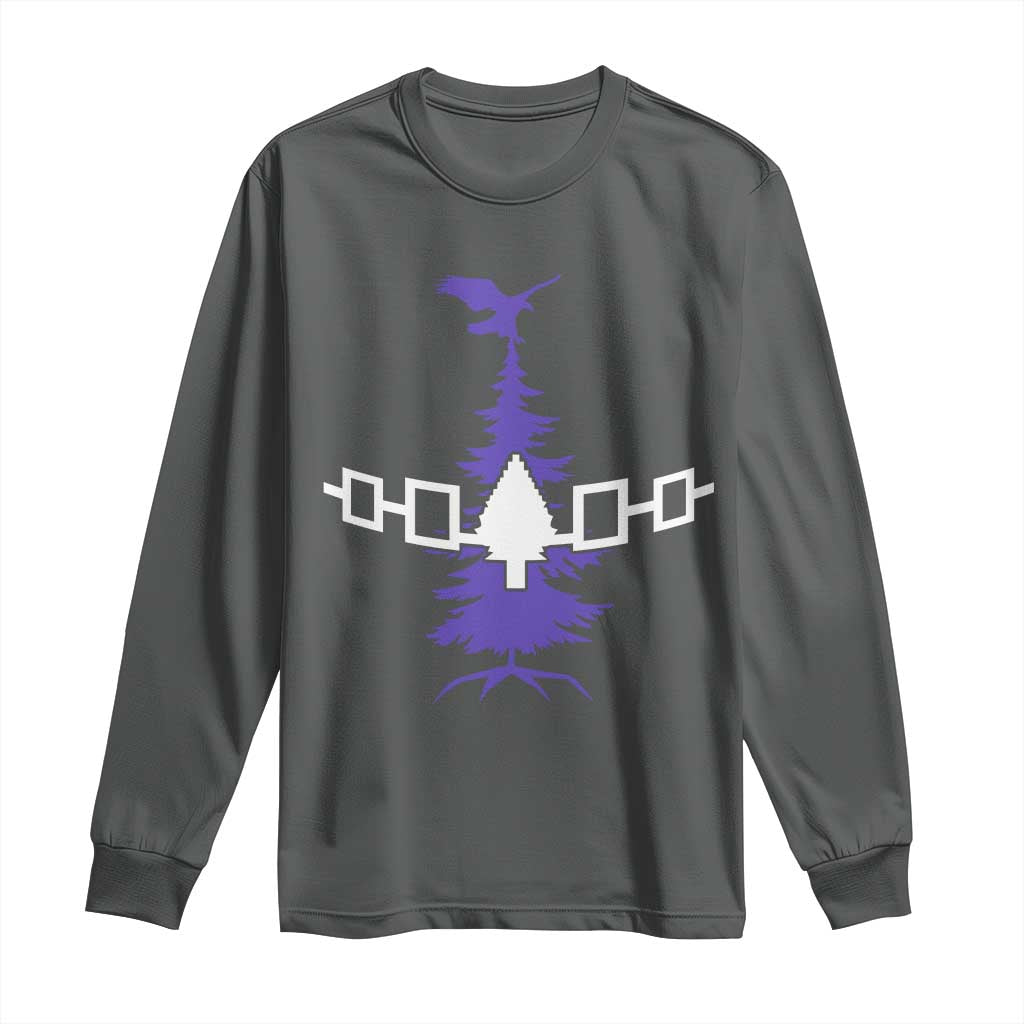Iroquois Flag Haudenosaunee Iroquoian Native American Tribe Tree of Life Long Sleeve Shirt - Wonder Print Shop