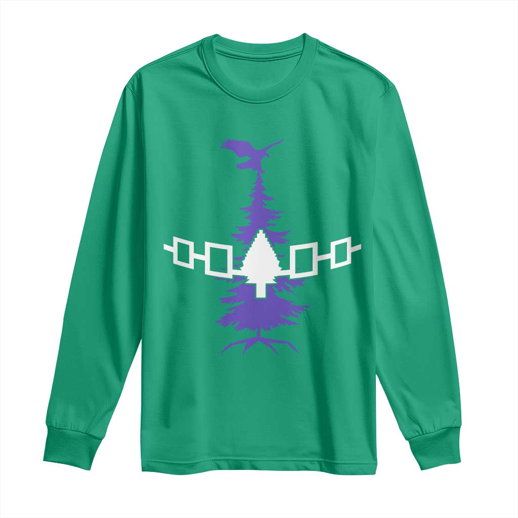 Iroquois Flag Haudenosaunee Iroquoian Native American Tribe Tree of Life Long Sleeve Shirt - Wonder Print Shop