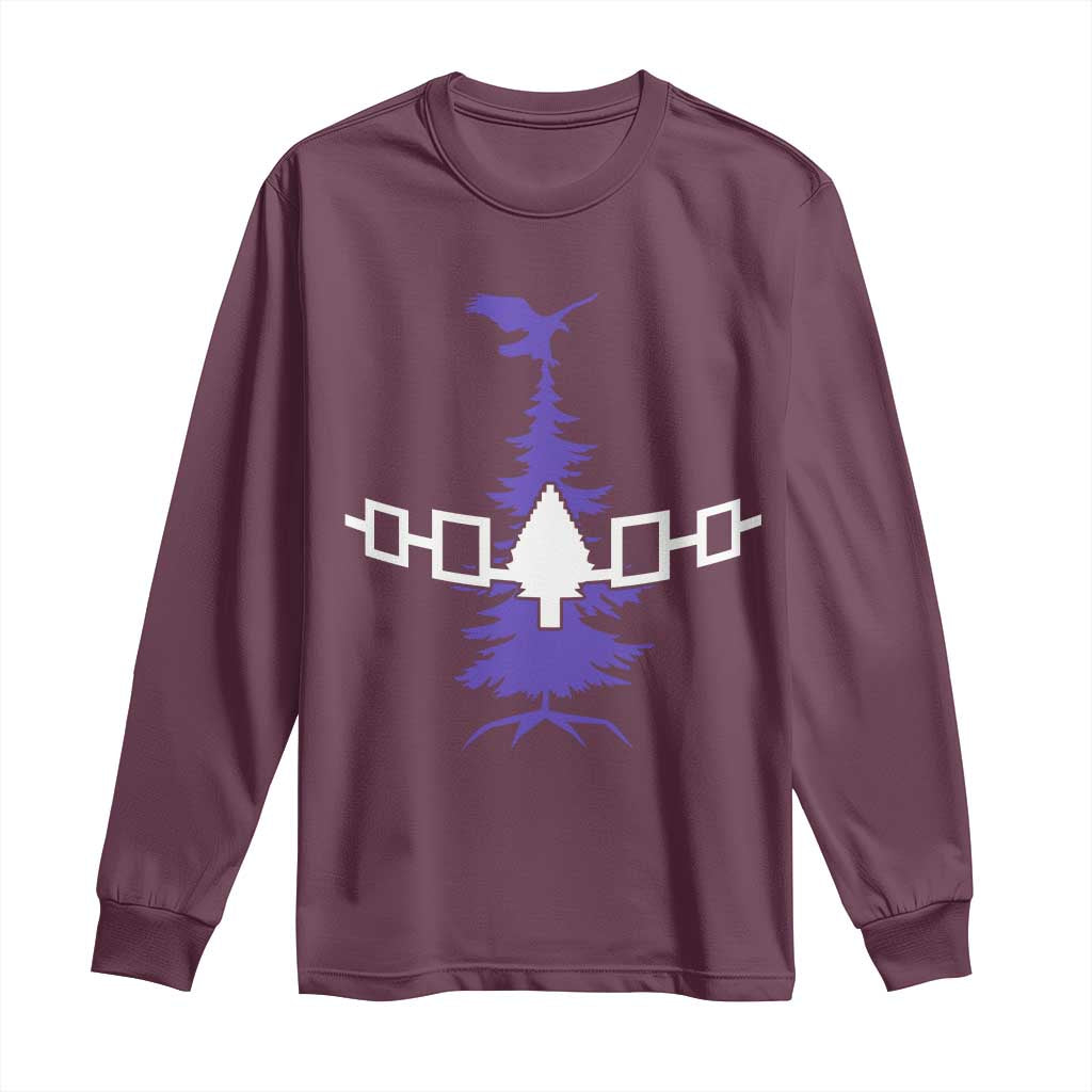 Iroquois Flag Haudenosaunee Iroquoian Native American Tribe Tree of Life Long Sleeve Shirt - Wonder Print Shop
