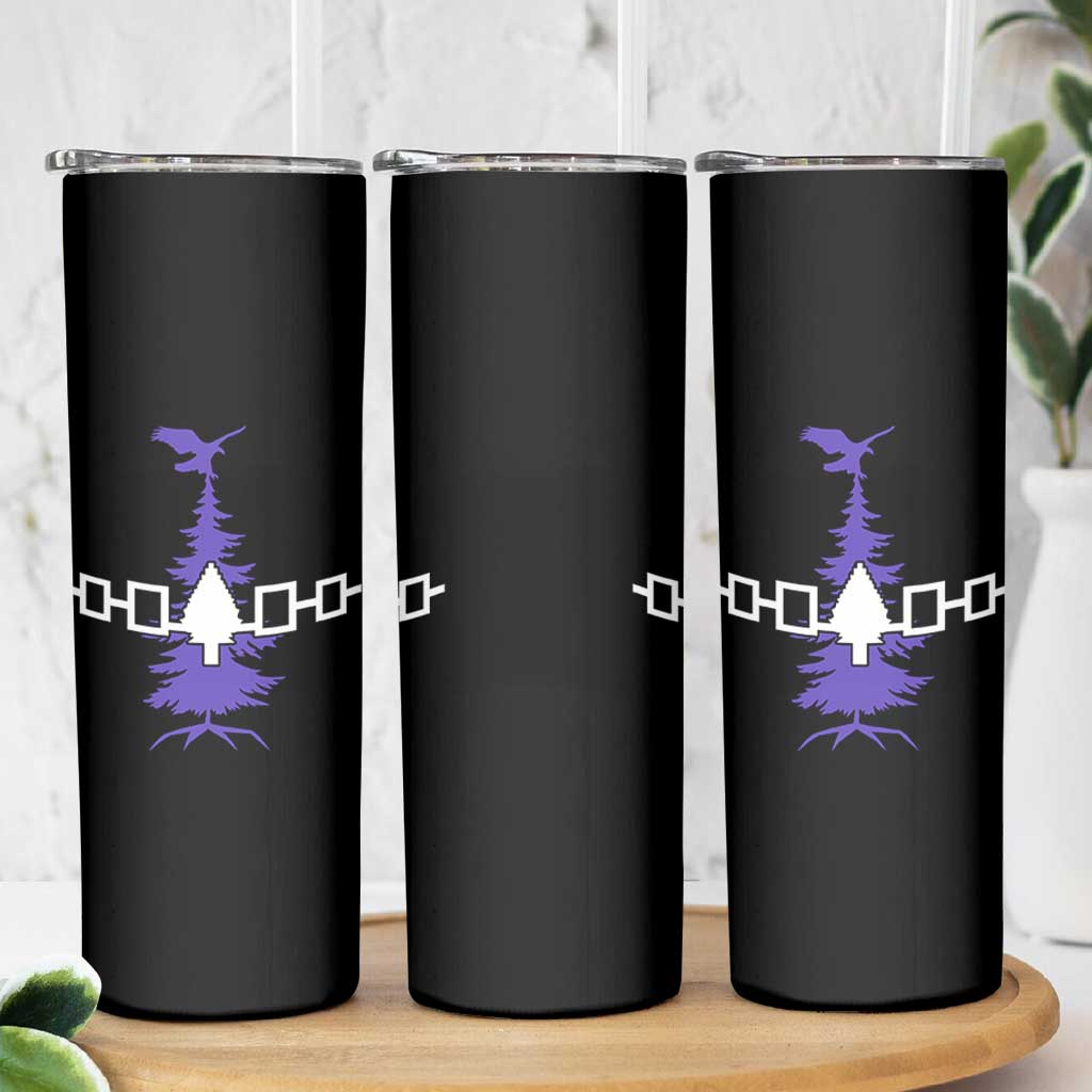 Iroquois Flag Haudenosaunee Iroquoian Native American Tribe Tree of Life Skinny Tumbler - Wonder Print Shop