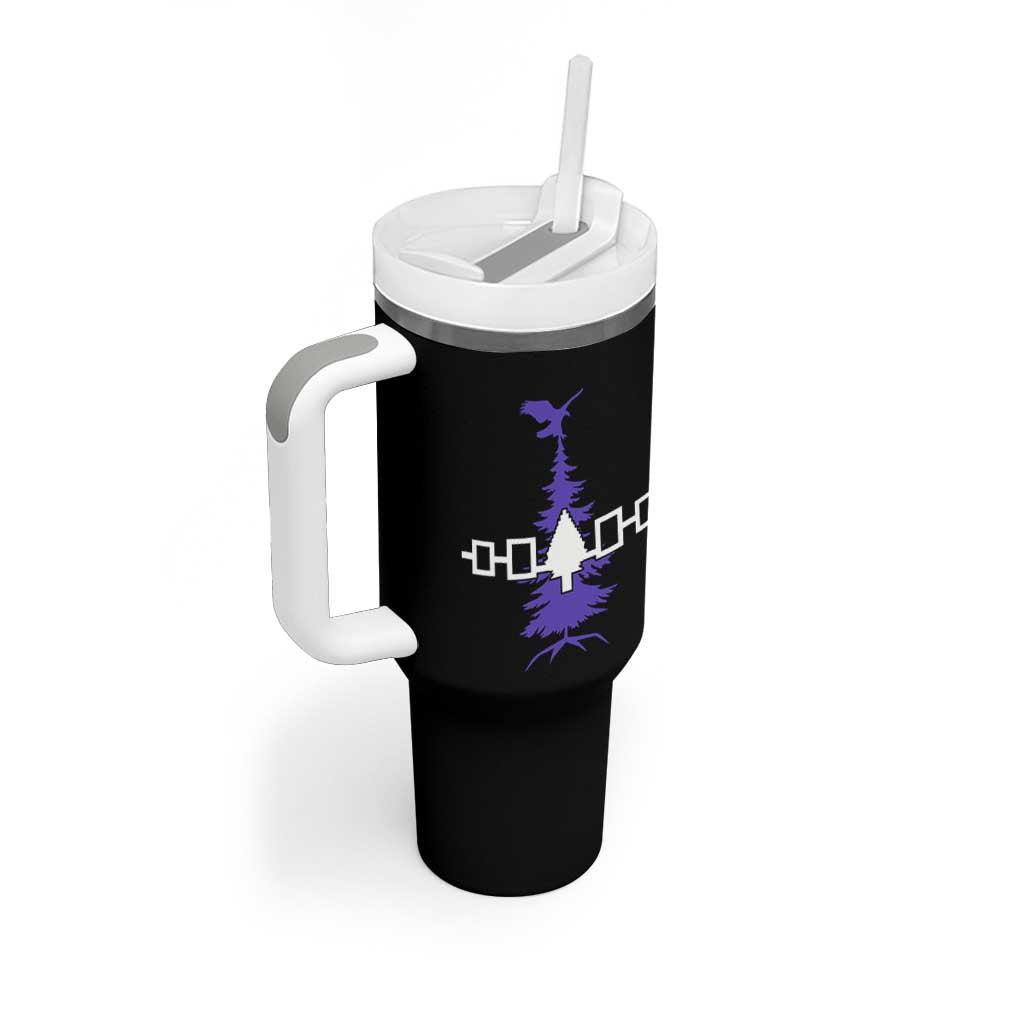 Iroquois Flag Haudenosaunee Iroquoian Native American Tribe Tree of Life Tumbler With Handle - Wonder Print Shop