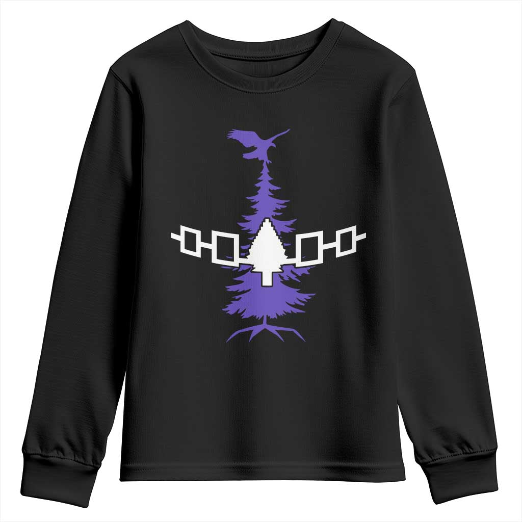 Iroquois Flag Haudenosaunee Iroquoian Native American Tribe Tree of Life Youth Sweatshirt - Wonder Print Shop