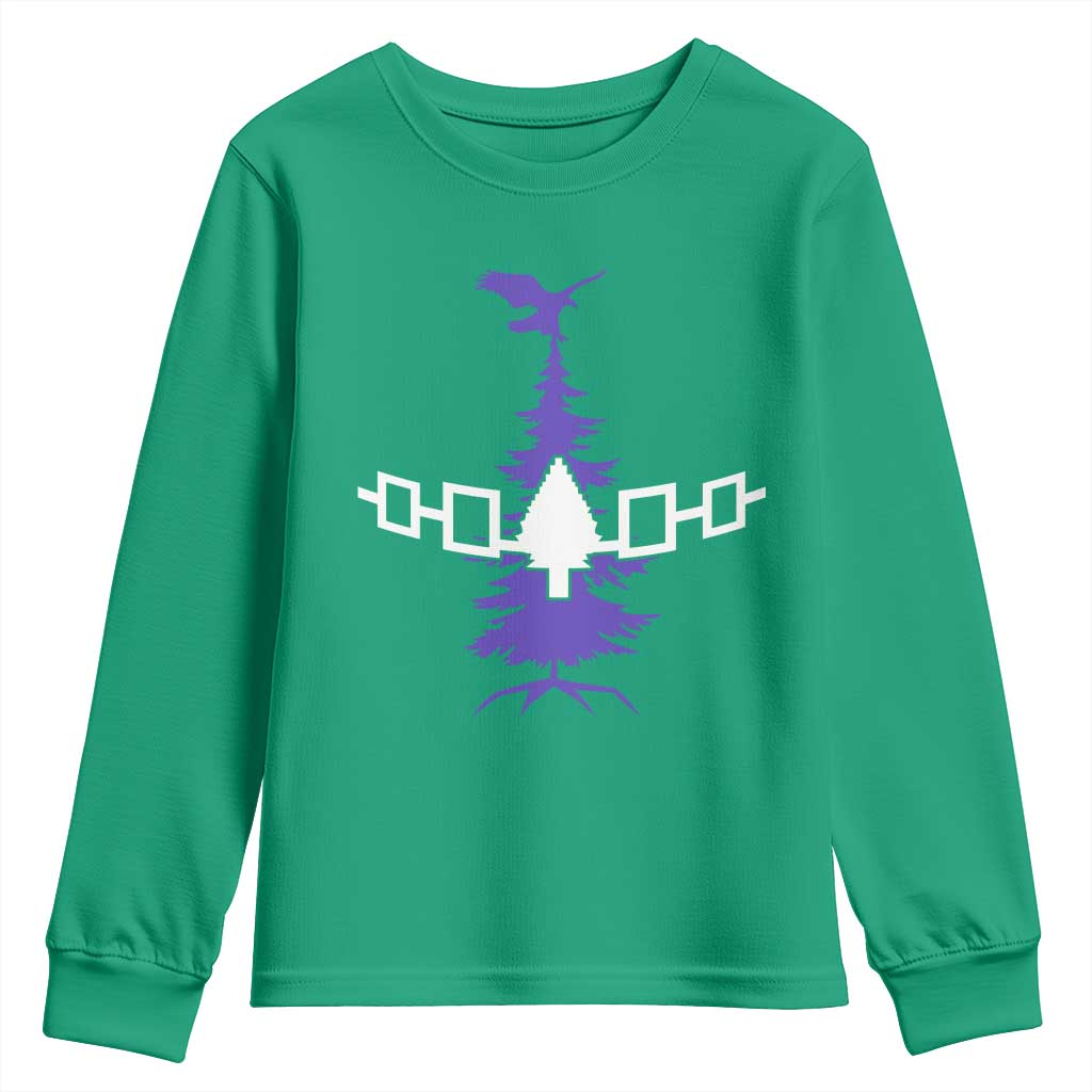 Iroquois Flag Haudenosaunee Iroquoian Native American Tribe Tree of Life Youth Sweatshirt - Wonder Print Shop