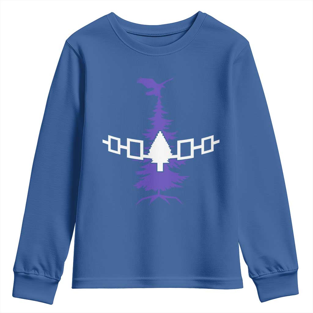 Iroquois Flag Haudenosaunee Iroquoian Native American Tribe Tree of Life Youth Sweatshirt - Wonder Print Shop