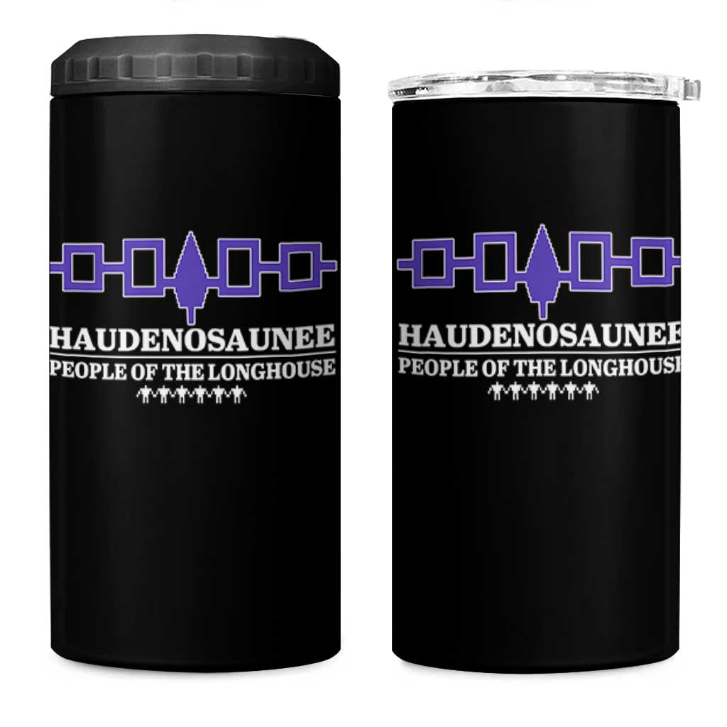 Proud Haudenosaunee 4 in 1 Can Cooler Tumbler Iroquois Flag People Of The Longhouse - Wonder Print Shop