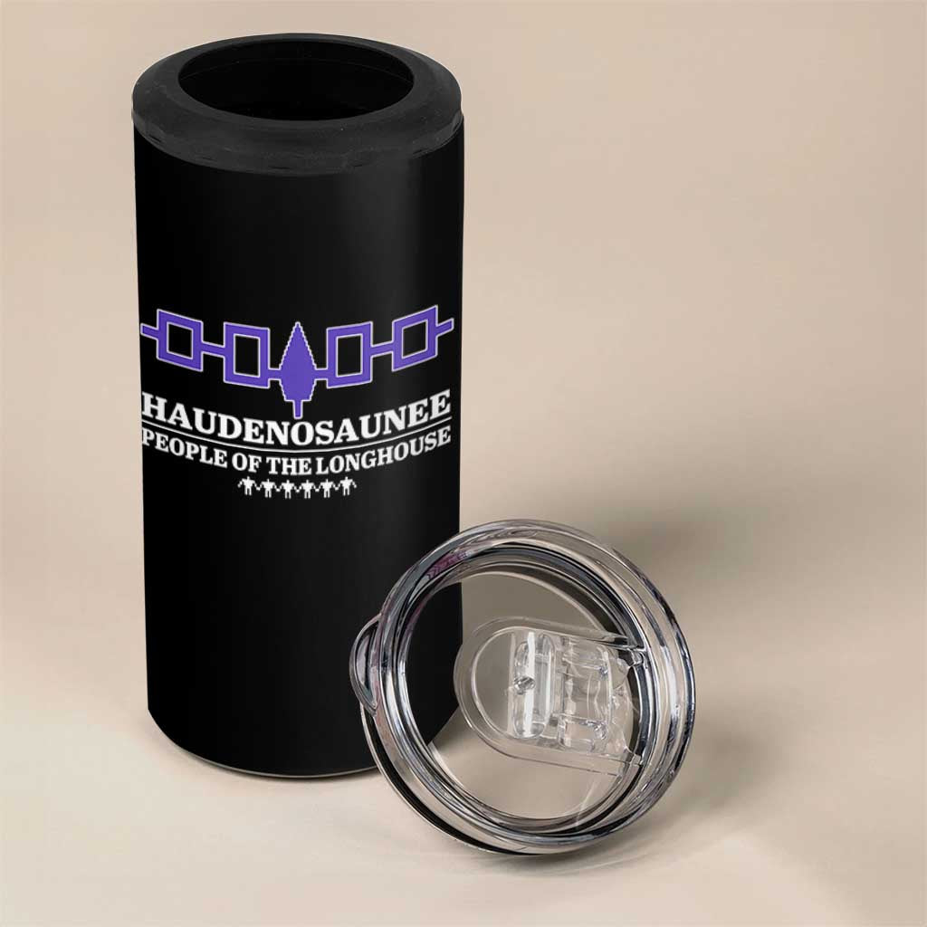 Proud Haudenosaunee 4 in 1 Can Cooler Tumbler Iroquois Flag People Of The Longhouse - Wonder Print Shop