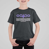 Proud Haudenosaunee T Shirt For Kid Iroquois Flag People Of The Longhouse - Wonder Print Shop