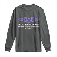 Proud Haudenosaunee Long Sleeve Shirt Iroquois Flag People Of The Longhouse - Wonder Print Shop
