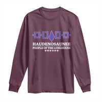 Proud Haudenosaunee Long Sleeve Shirt Iroquois Flag People Of The Longhouse - Wonder Print Shop