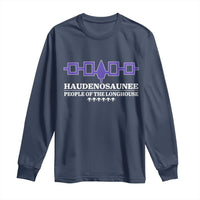 Proud Haudenosaunee Long Sleeve Shirt Iroquois Flag People Of The Longhouse - Wonder Print Shop