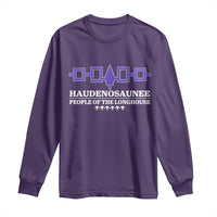 Proud Haudenosaunee Long Sleeve Shirt Iroquois Flag People Of The Longhouse - Wonder Print Shop