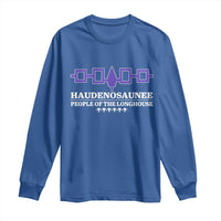 Proud Haudenosaunee Long Sleeve Shirt Iroquois Flag People Of The Longhouse - Wonder Print Shop