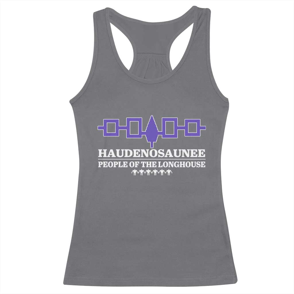 Proud Haudenosaunee Racerback Tank Top Iroquois Flag People Of The Longhouse - Wonder Print Shop