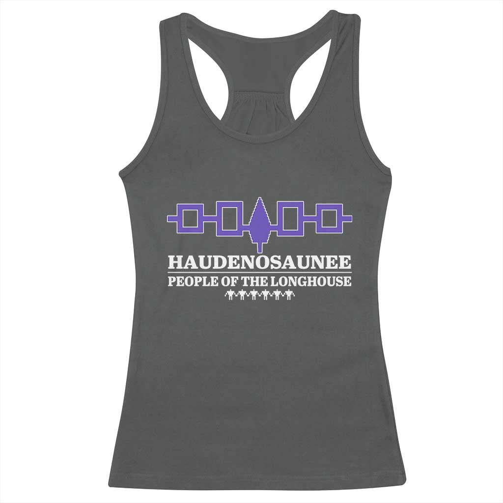 Proud Haudenosaunee Racerback Tank Top Iroquois Flag People Of The Longhouse - Wonder Print Shop