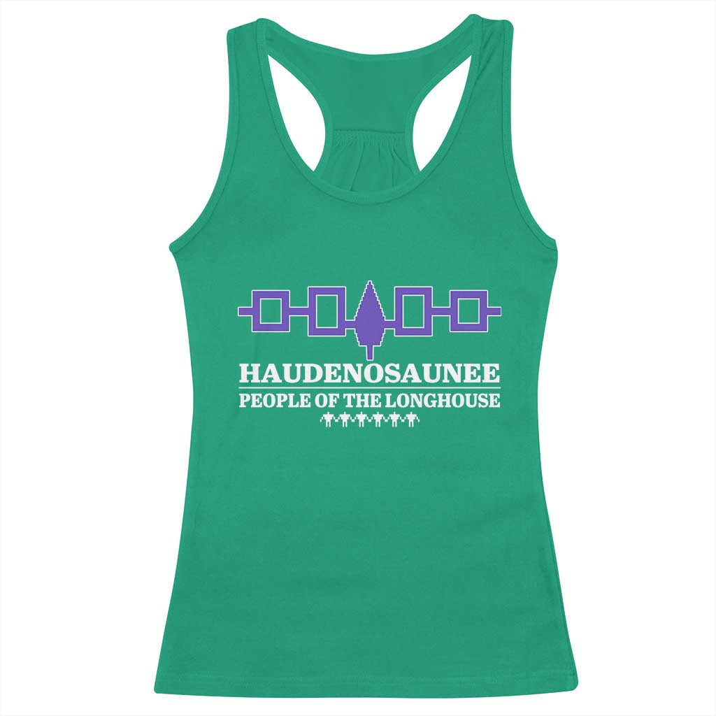 Proud Haudenosaunee Racerback Tank Top Iroquois Flag People Of The Longhouse - Wonder Print Shop