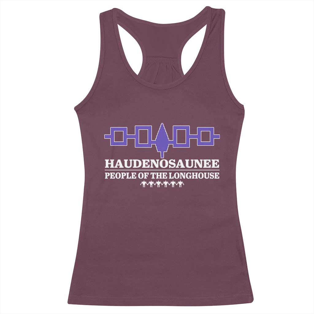 Proud Haudenosaunee Racerback Tank Top Iroquois Flag People Of The Longhouse - Wonder Print Shop