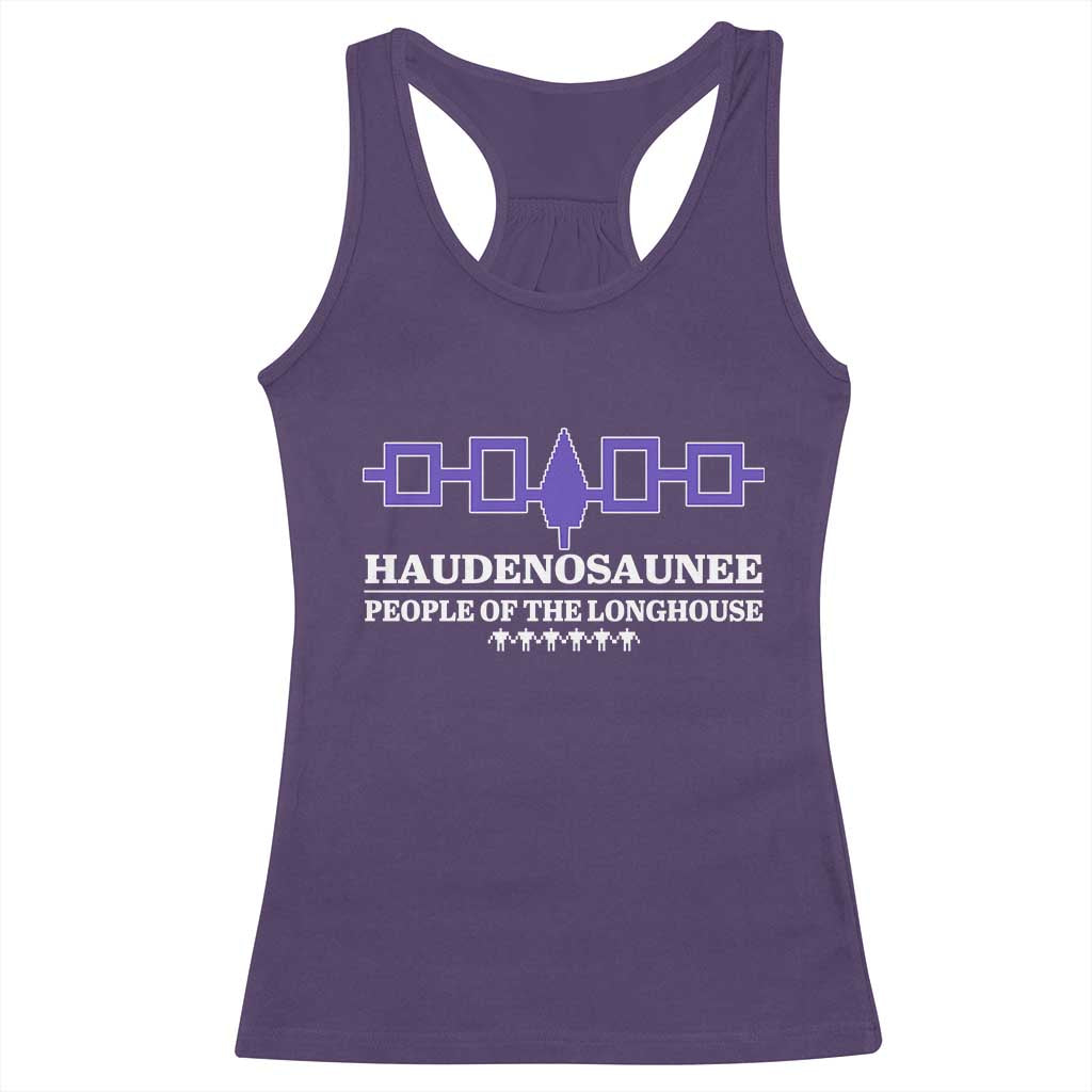 Proud Haudenosaunee Racerback Tank Top Iroquois Flag People Of The Longhouse - Wonder Print Shop